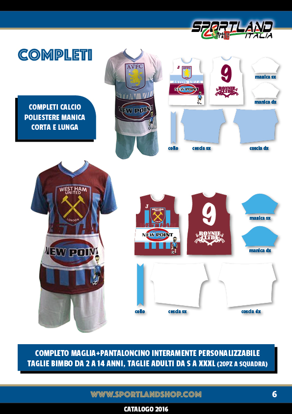 Completo maglia pantaloncino