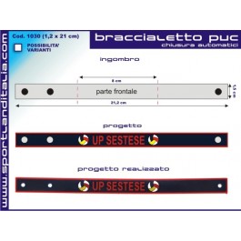 Braccialetto PVC chiusura bottone 1