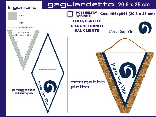 Gagliardetto Triangolare Medio1 20x27cm