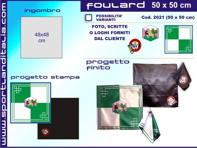 Progetto Foulard da taschino 50 cm X 50 cm