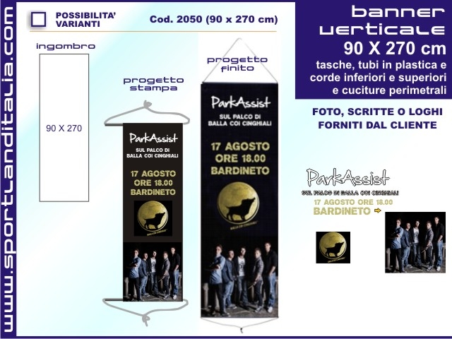 Banner Verticale 90 cm X 270 cm