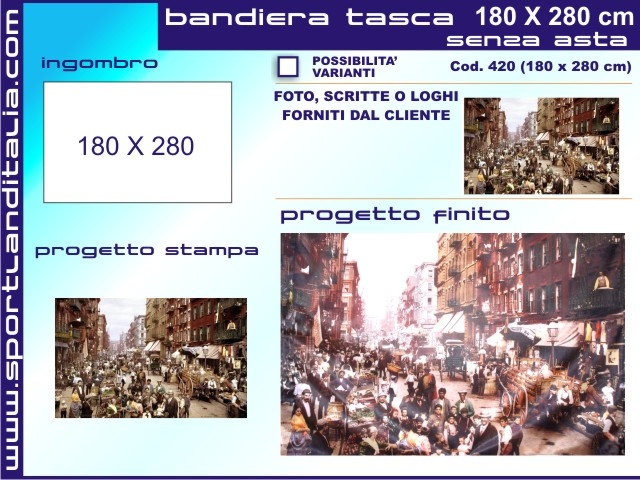 Progetto Bandiera 180 cm X 280 cm