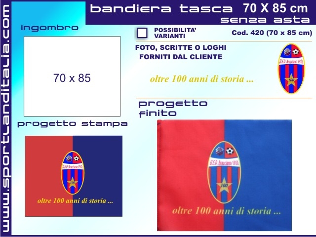Progetto Bandiera 70 cm X 85 cm