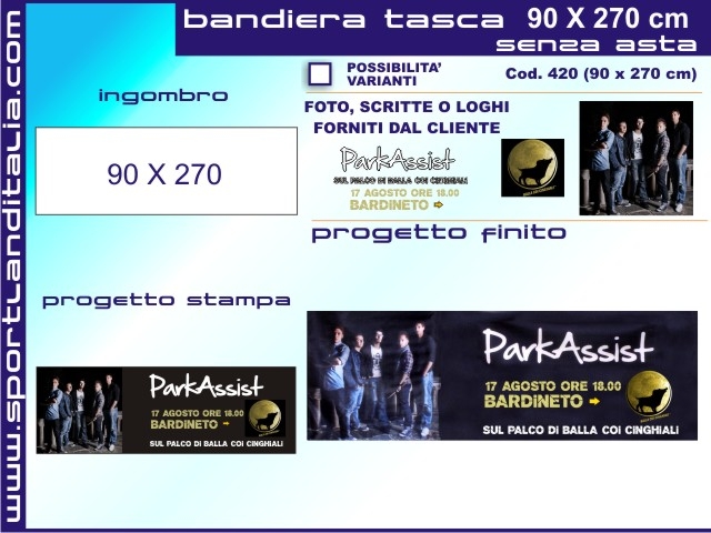 Progetto Bandiera 90 cm X 270 cm