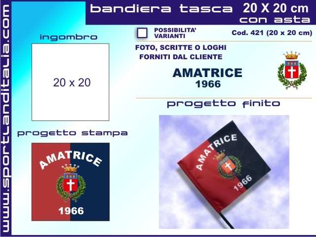 Progetto Bandiera 20 cm X 20 cm