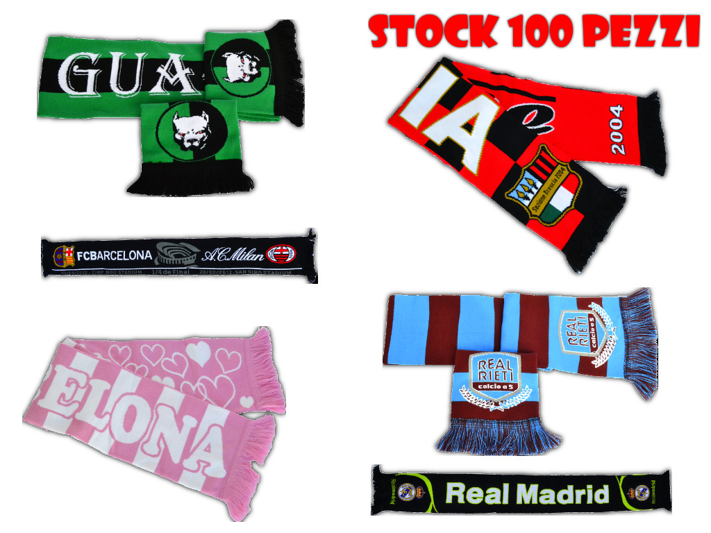 Sciarpa tubolare inglese LUX personalizzazioni CALCIO VOLLEY BASKET RUGBY 100 pezzi